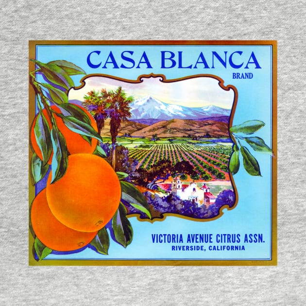 Casa Blanca Brand crate label, 1930s by WAITE-SMITH VINTAGE ART